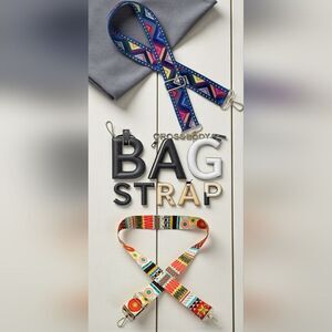 Boho Colorful Crossbody Bag Strap- Choose Blue Or Orange